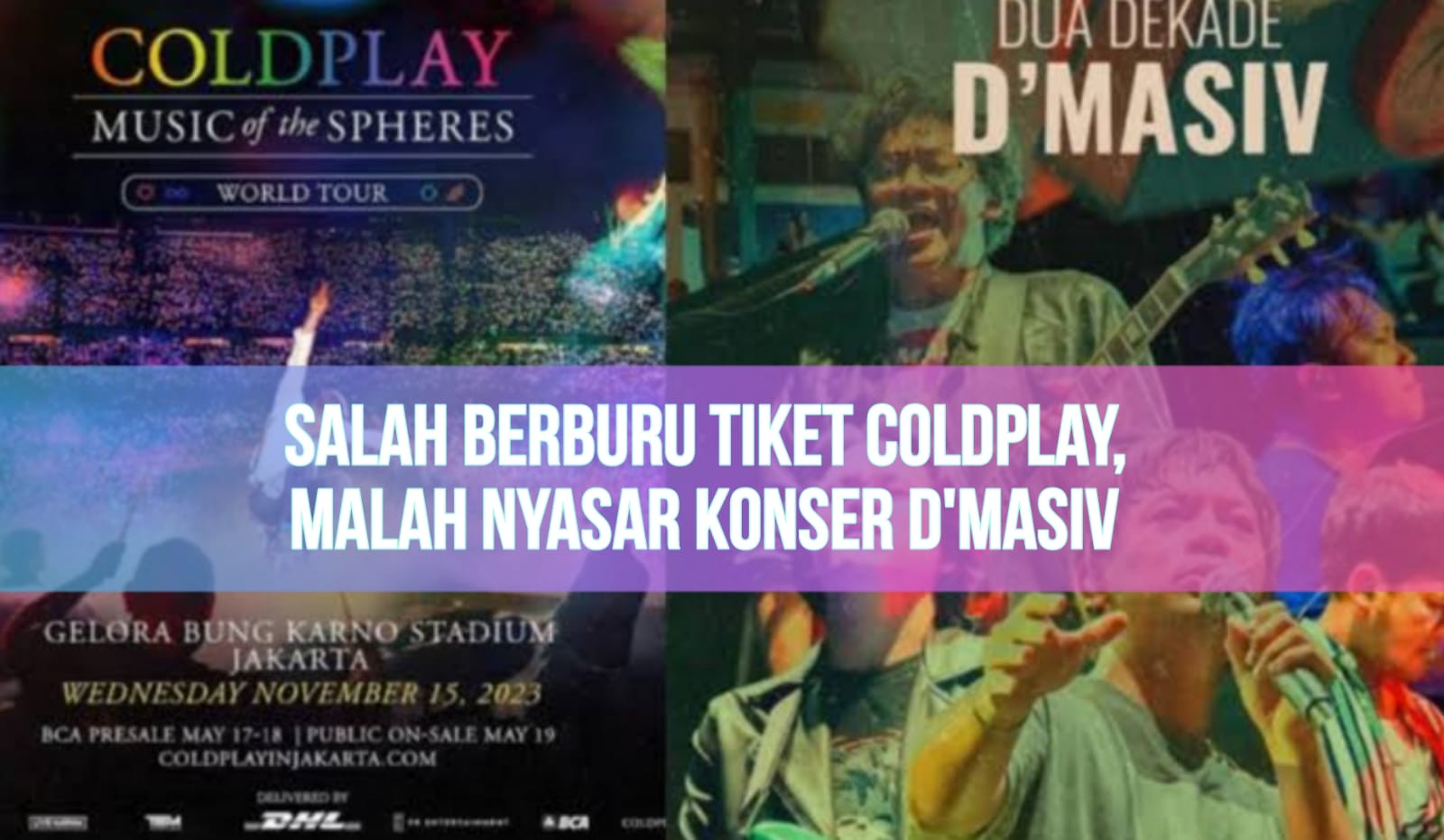 Kocak! Niat Hati Berburu Tiket Konser Coldplay, Warganet Ini Malah Nyasar ke Konser D'Masiv