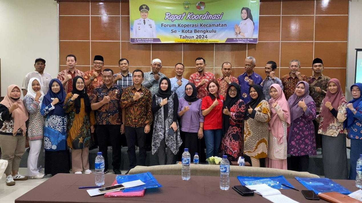 Dukung Kemajuan Usaha Masyarakat, Diskop UKM Gelar Rapat Koordinasi Kecamatan se-Kota Bengkulu