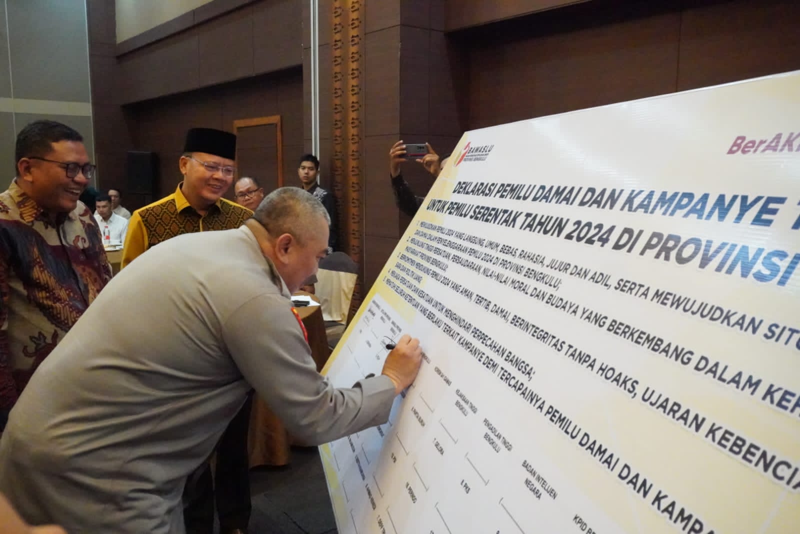 Parpol Peserta Pemilu di Bengkulu, Deklarasi Damai dan Kampanye Tertib 2024 