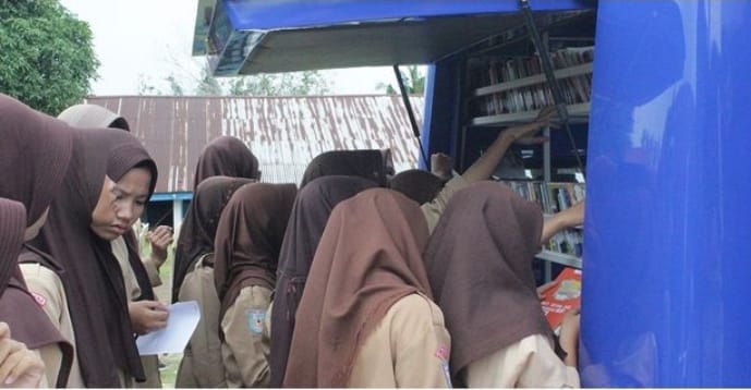 Layanan Perpustakaan Keliling Disambut Antusias Oleh Pelajar di Kota Bengkulu