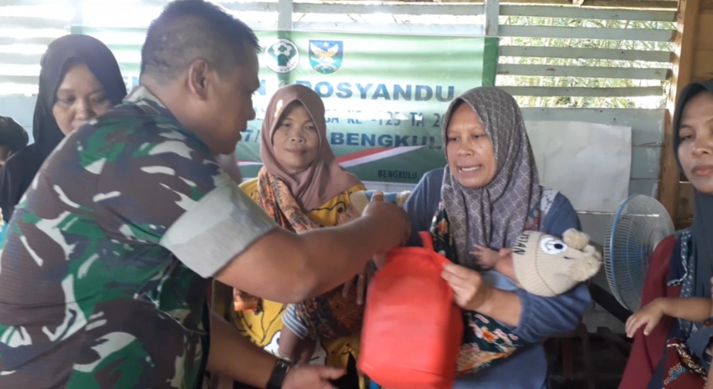 Satgas TMMD Kodim 0407 Bengkulu Gelar Penyuluhan Posyandu