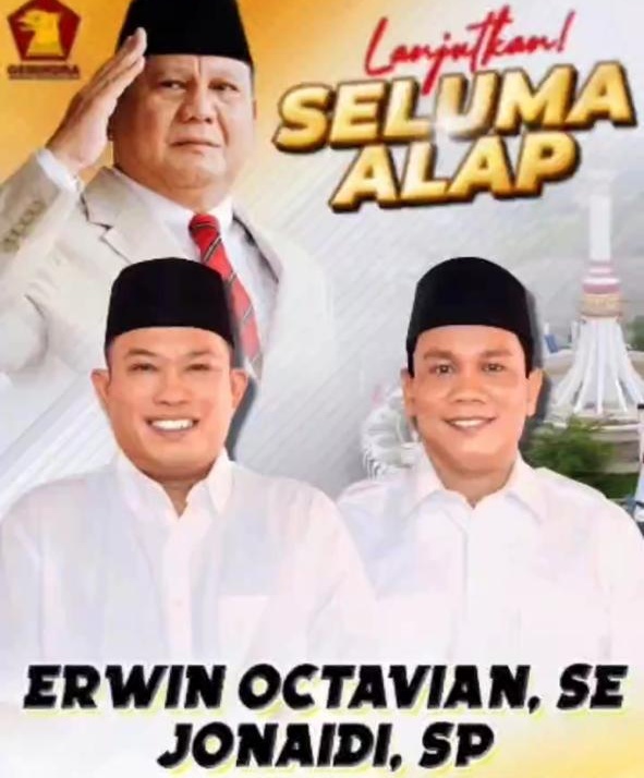 Gerindra dan Golkar Berlabuh ke Erwin Octavian dan Jonaidi, Tim Pemenangan Prabowo di Seluma Dukung Erjon