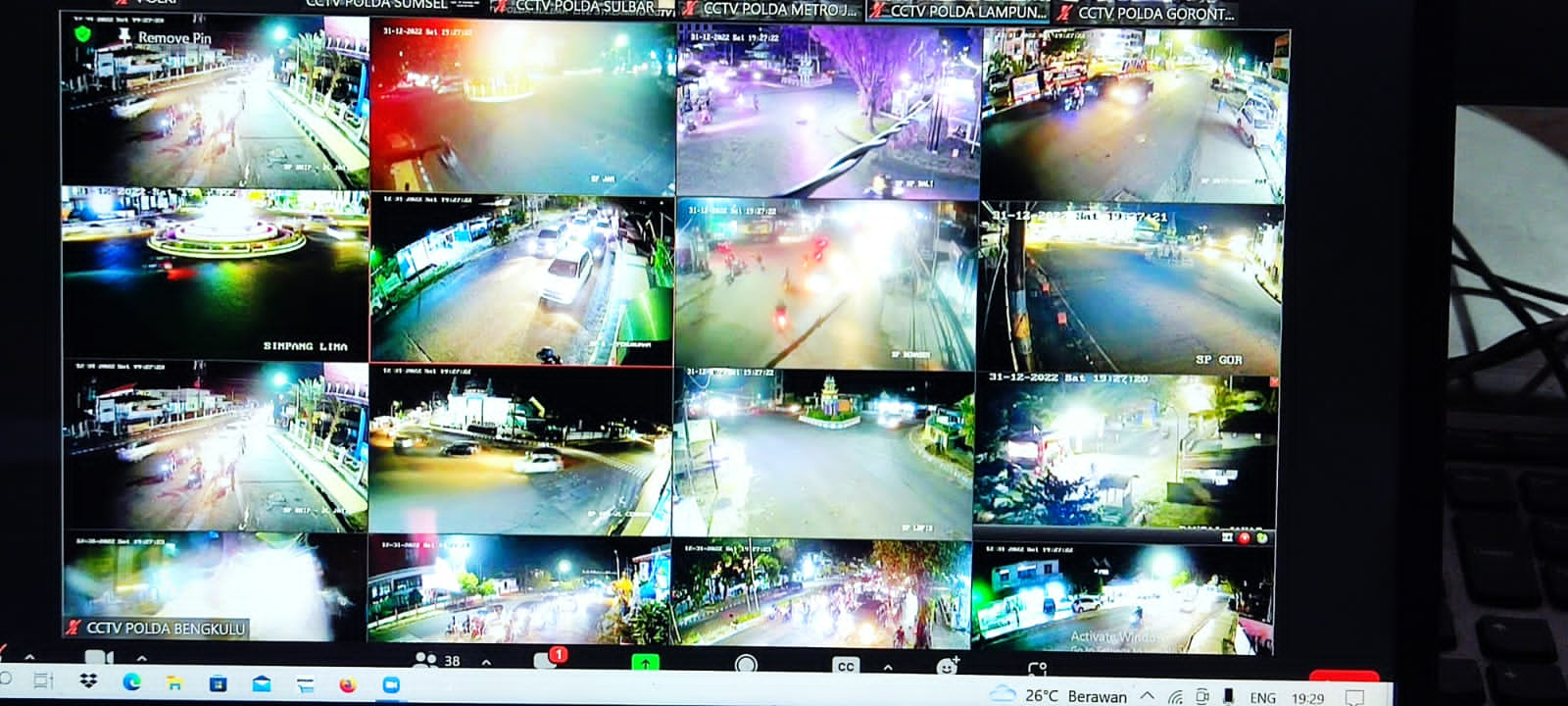 Di Kota Bengkulu, 16 Titik CCTV Pantau Lalin Malam Tahun Baru