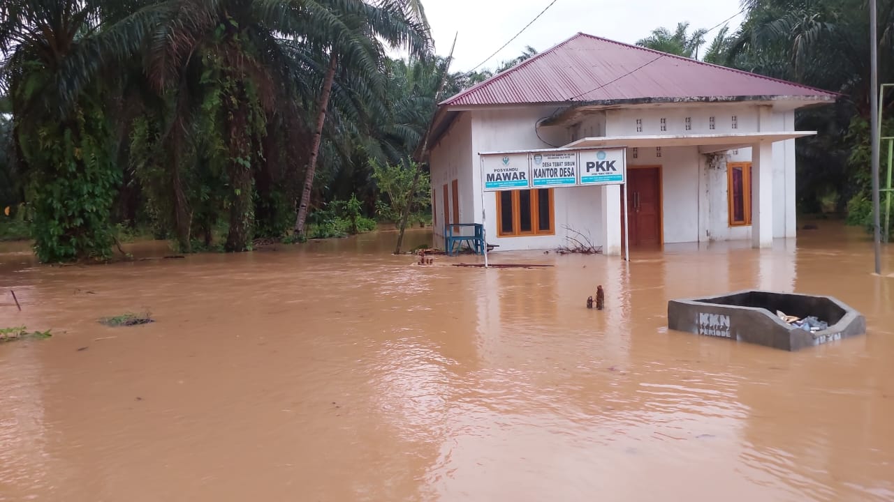 Desa Tebat Sibun Terendam Banjir, Imbas Hujan Deras Kemarin Sore