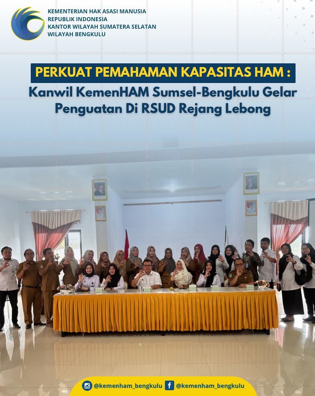Kanwil KemenHAM Sumsel-Bengkulu Perkuat Pemahaman HAM Tenaga Kesehatan di RSUD Rejang Lebong