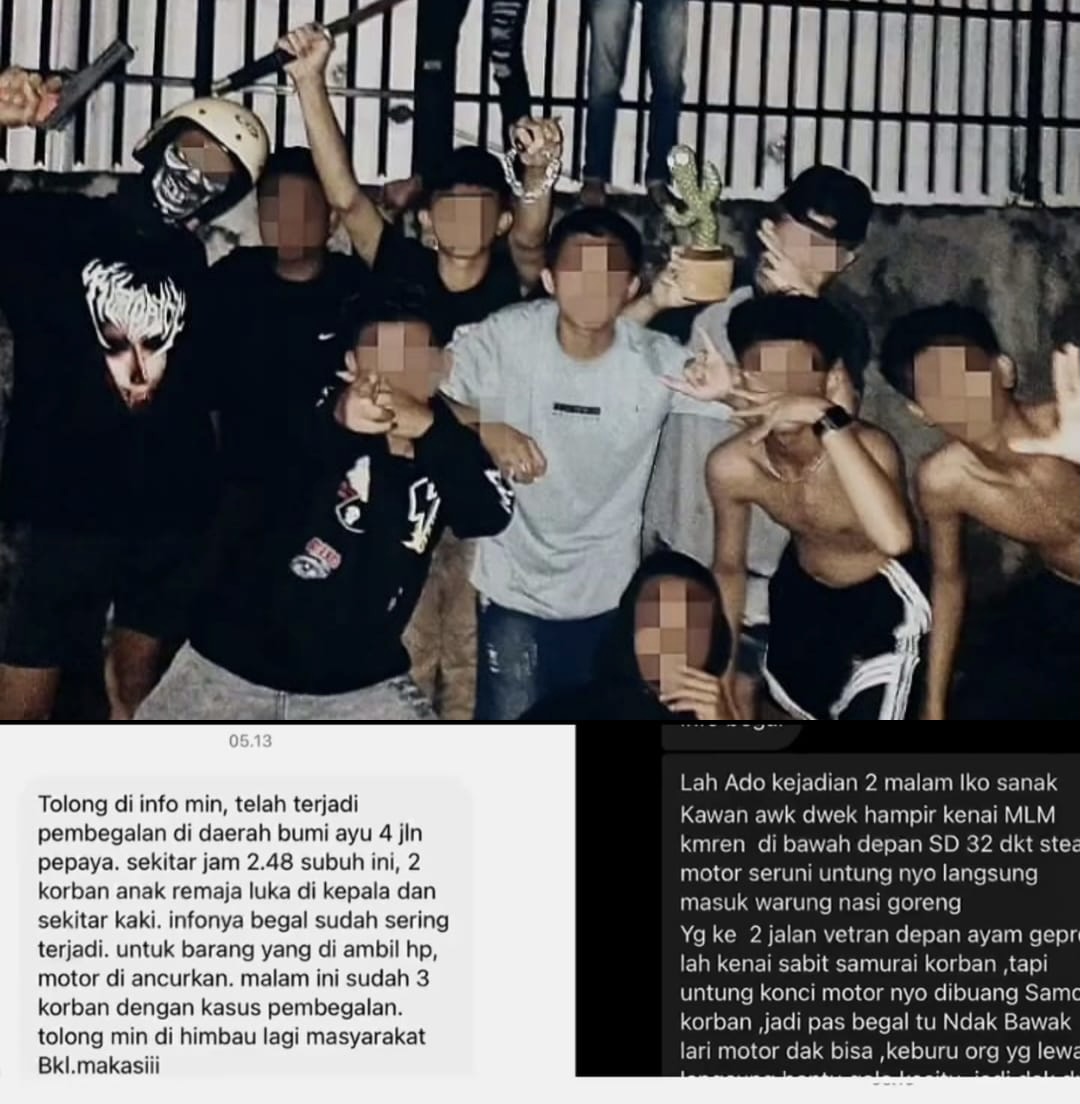 Ini Dia 14 Pelaku Begal yang Viral di Kota Bengkulu, Alhamdulillah Sudah Ditangkap!