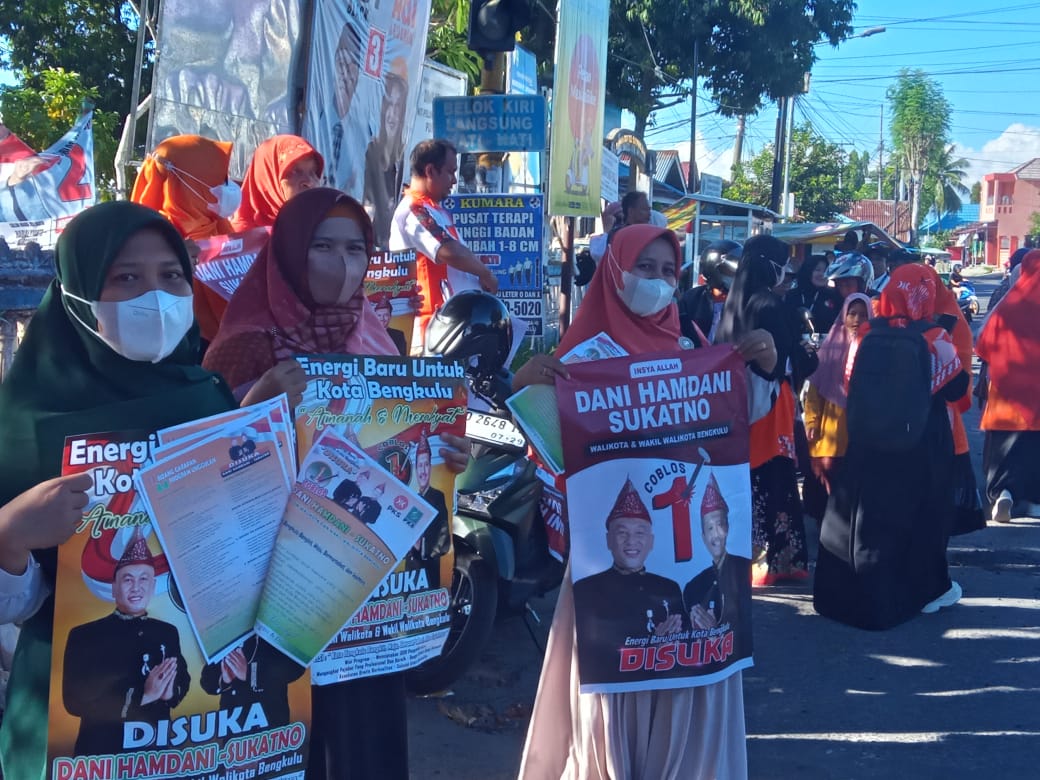 Kader PKS di Dapil 1 Kota Bengkulu Gelar Aksi Flashmob Sosialisasikan Paslon DISUKA