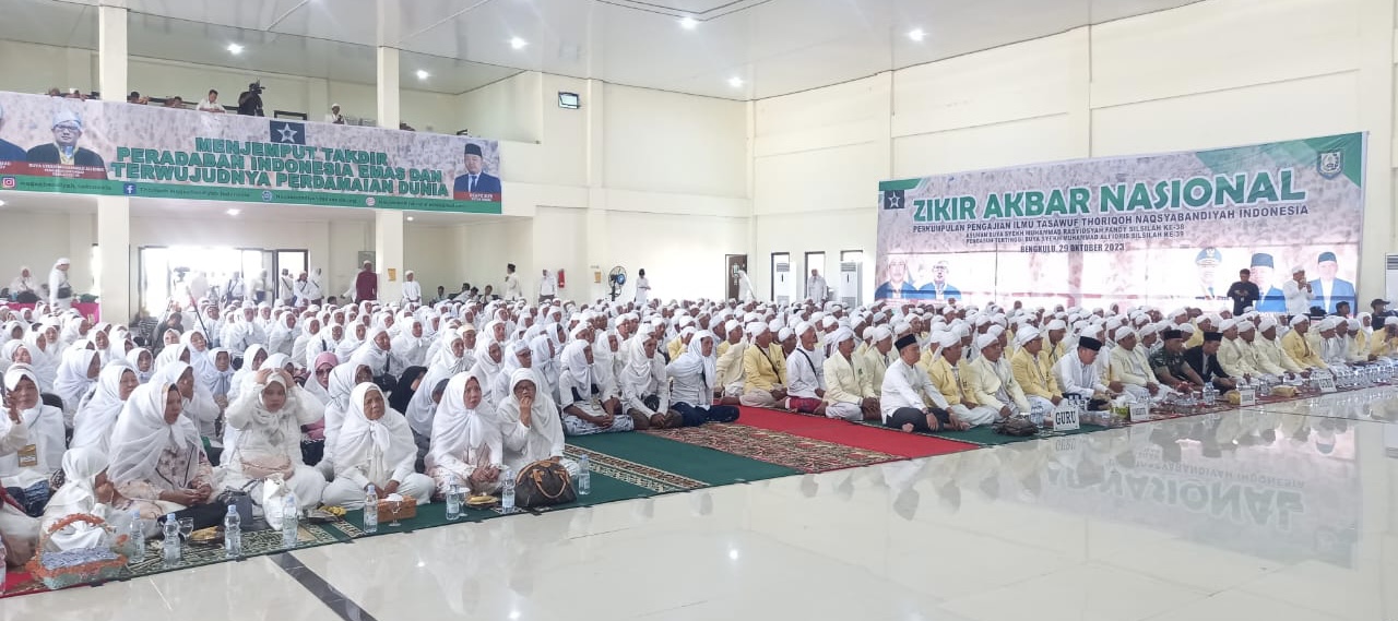 Ribuan Jemaah Thoriqoh Naqsyabandiyah Berkumpul di Bengkulu, Bahas Visi Indonesia Emas 