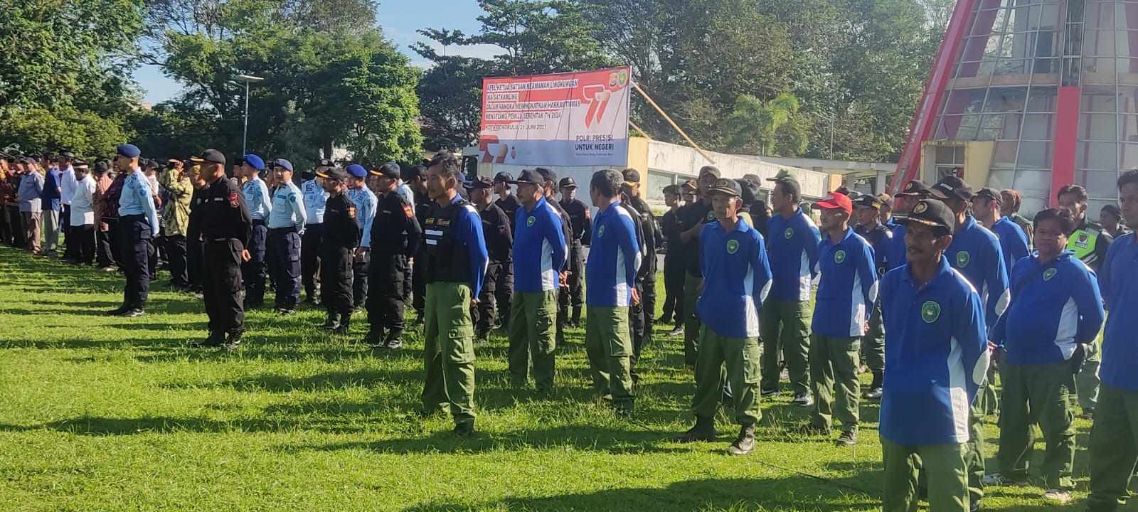 Polresta dan Pemkot Bengkulu Gelar Apel Satkamling, Jaga Kamtibmas Jelang Pemilu 2024