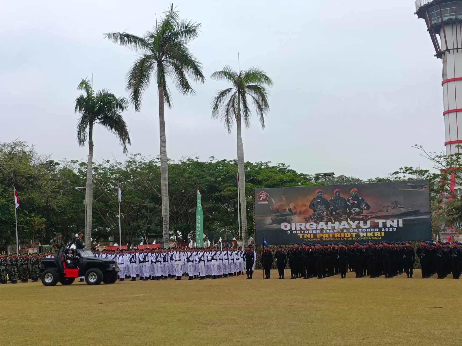 Danrem 041 Gamas Bengkulu Pimpin Upacara Peringatan HUT Ke 78 TNI di Gedung Daerah