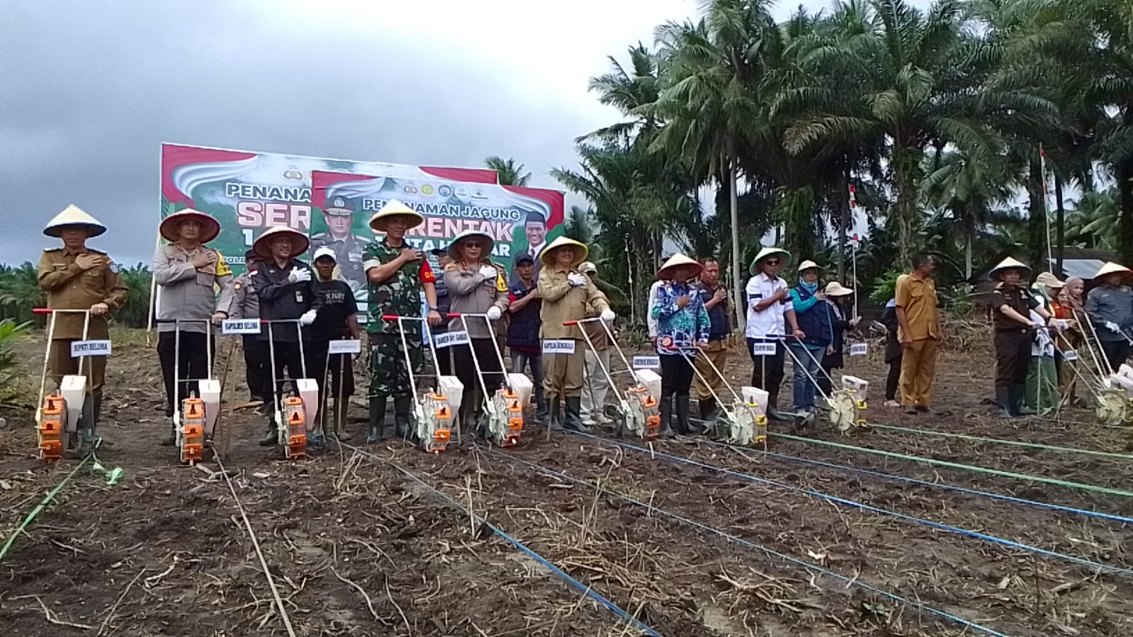 Dukung Program Swasembada Pangan, Polda Bengkulu Tanam Jagung Serentak di Kabupaten Seluma