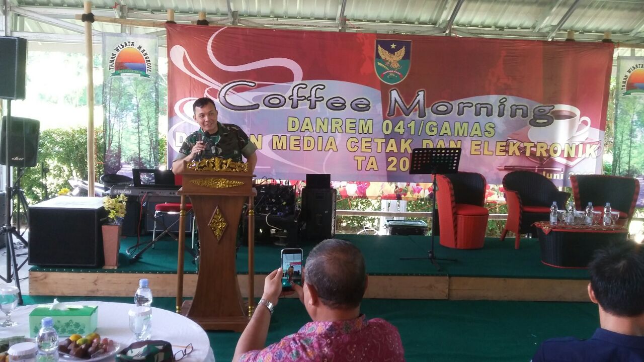 Jalin Silahturahmi, Korem 041 Gamas Gelar Coffe Morning Bersama Insan Pers