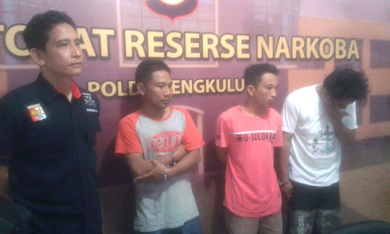 Polda Bekuk, 3 Pelaku Narkoba Antar Provinsi Bengkulu
