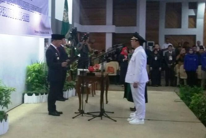 Helmi-Dedy Resmi Dilantik, Ini Pesan Plt Gubernur Bengkulu