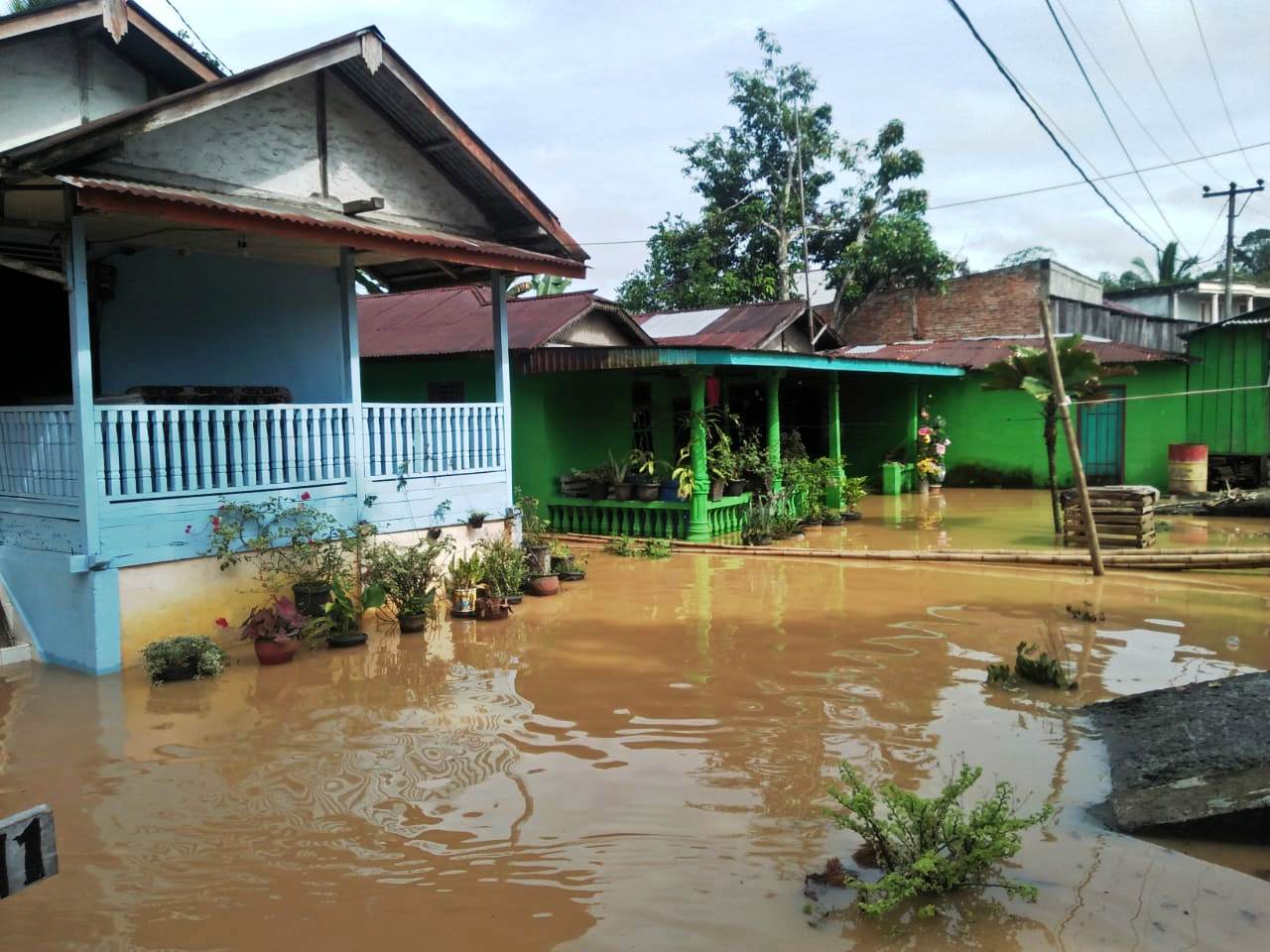 Puluhan Rumah di Desa Talang Empat Terendam Banjir