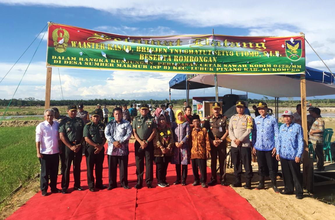 Tim Monev Sterad Kunjungi Cetak Sawah Kodim 0428/MM