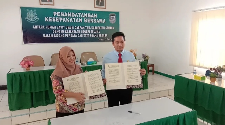 Kejari dan RSUD Tais, Tanda Tangani MoU Bidang Datun