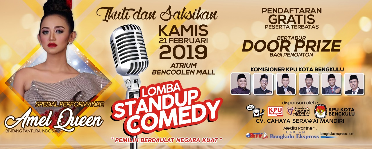 Gandeng BETV, KPU Kota Gelar Konser Musik dan Lomba Stand Up Comedy