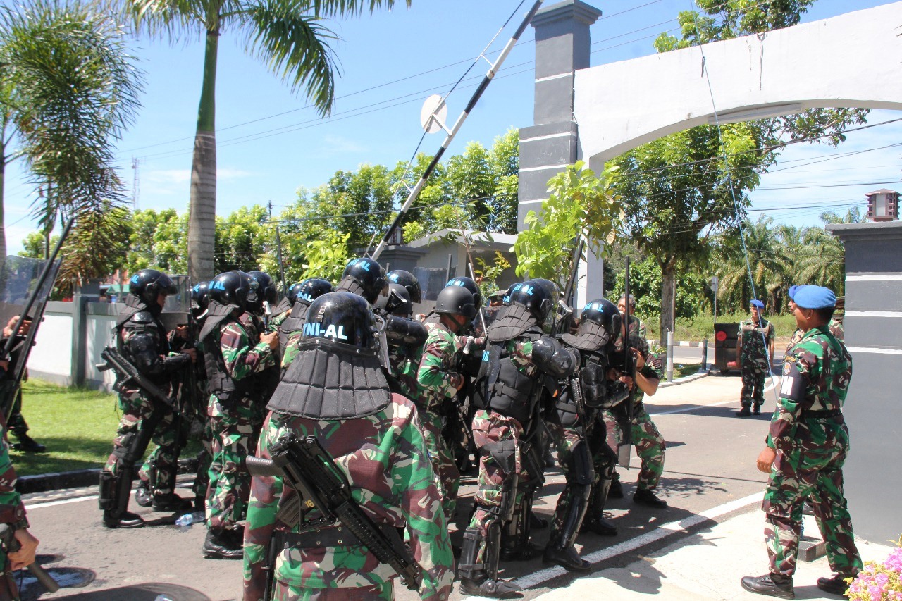 Prajurit Lanal Bengkulu, Ikuti Uji Latihan Glagaspur