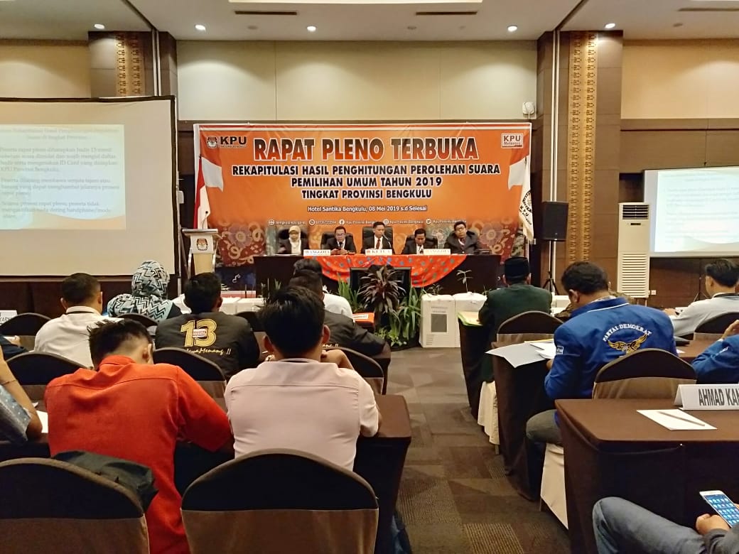 Rapat Pleno KPU Provinsi Bengkulu Dimulai
