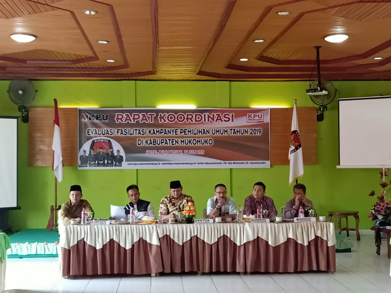 KPU Mukomuko Gelar Rakor Evaluasi Fasilitasi Kampanye