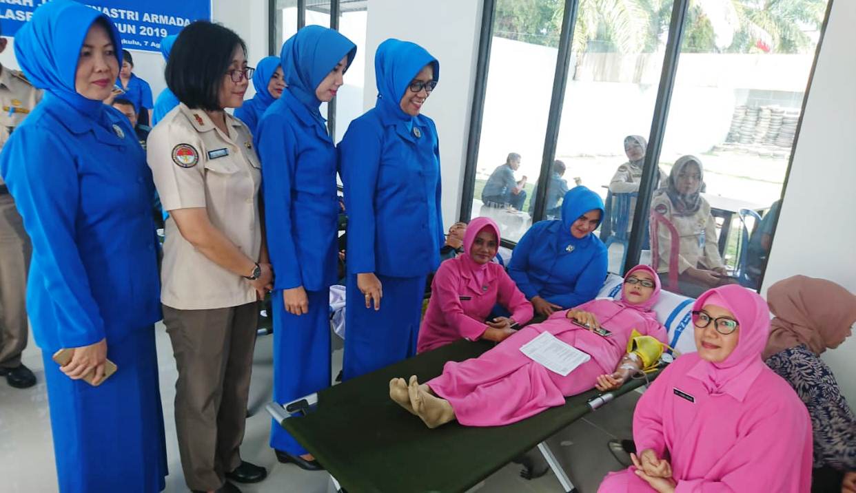 HUT ke-73, Pengurus Cabang 4 Jalasenastri Armada 1 Bengkulu Gelar Donor Darah