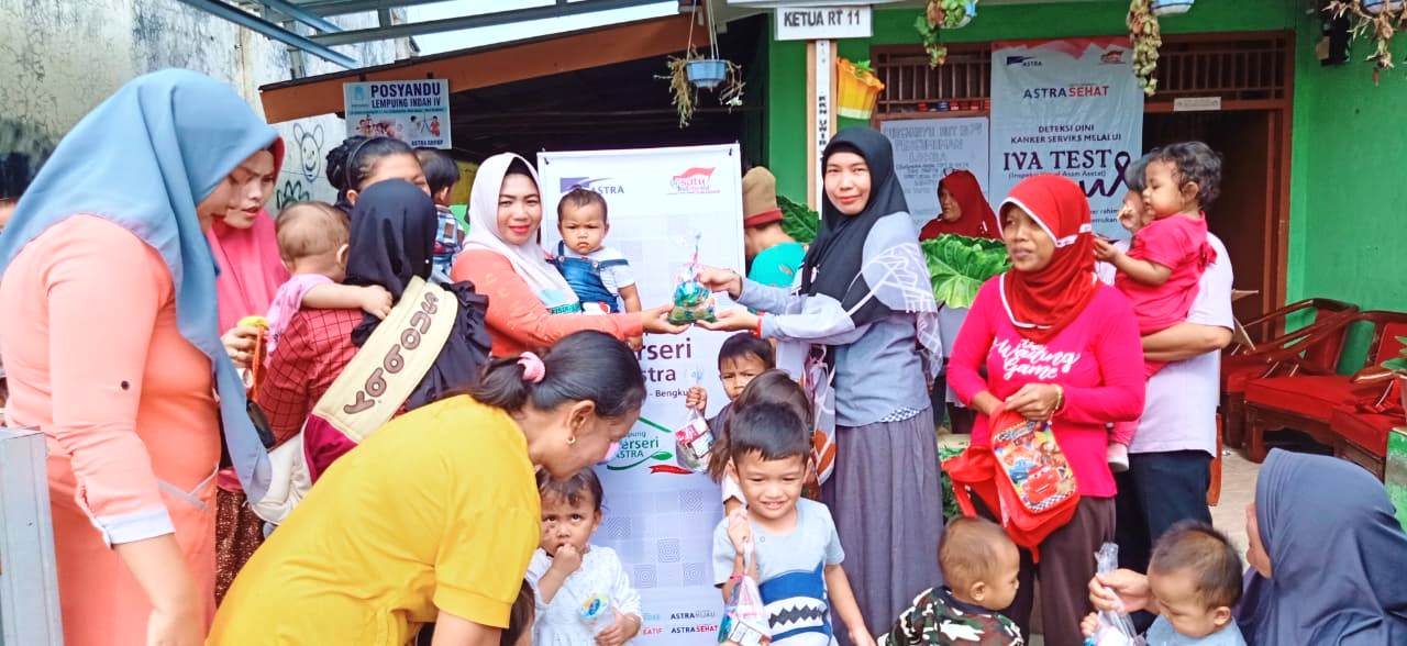 Group Astra Bengkulu Sosialisasi Kanker Serviks dan Support Makanan Tambahan