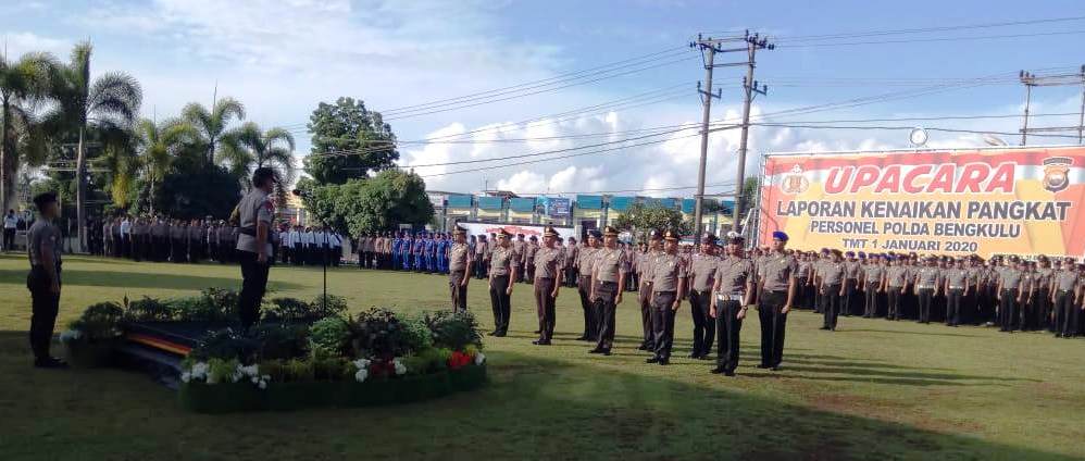 179 Personil Polda Bengkulu Naik Pangkat