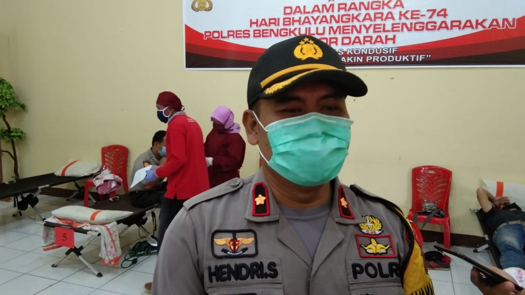 Polres Bengkulu dan PMI Gelar Aksi Donor Darah