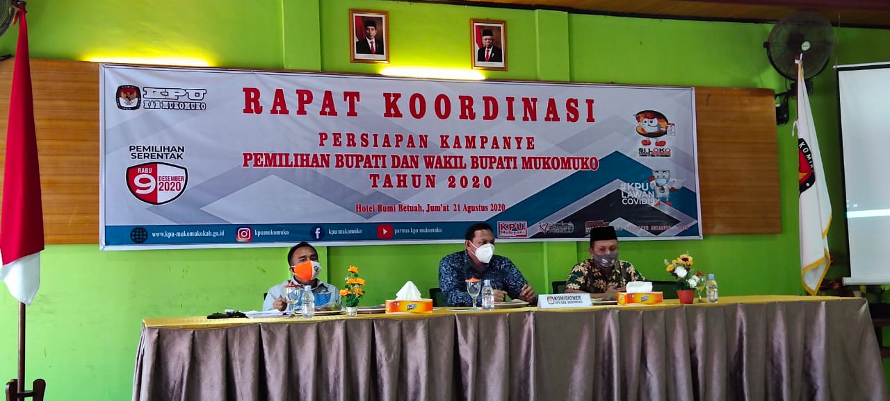 KPU Mukomuko Gelar Rapat Koordinasi Persiapan Kampanye