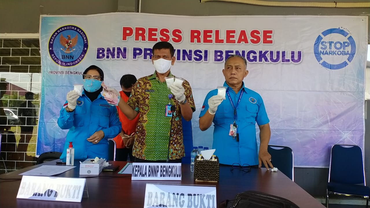 Kurir Sabu Asal Pekanbaru Diringkus BNNP Bengkulu