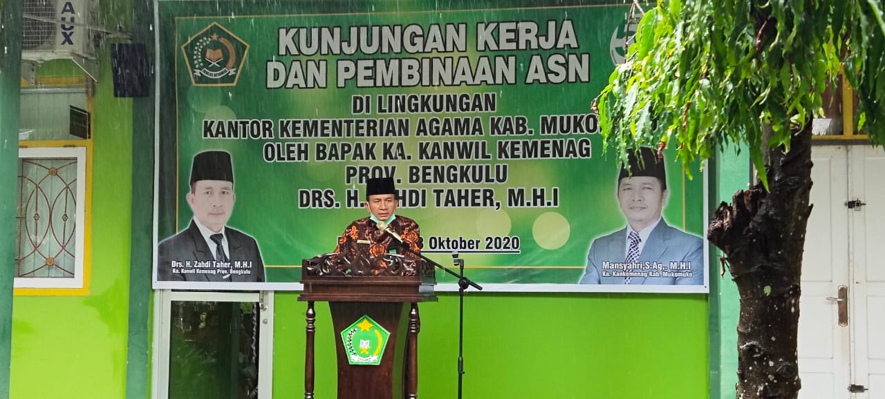 Kunker ke Mukomuko Ini Pesan Kakanwil Kemenag Provinsi