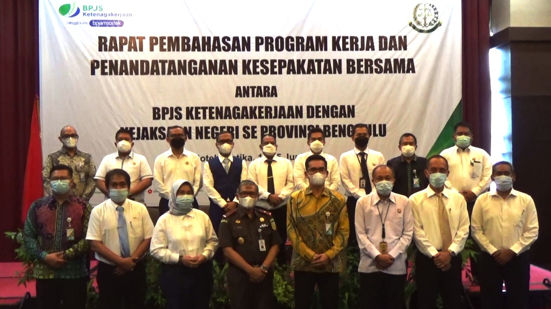 BPJS Ketenagakerjaan Gandeng Kejari Se Provinsi Bengkulu