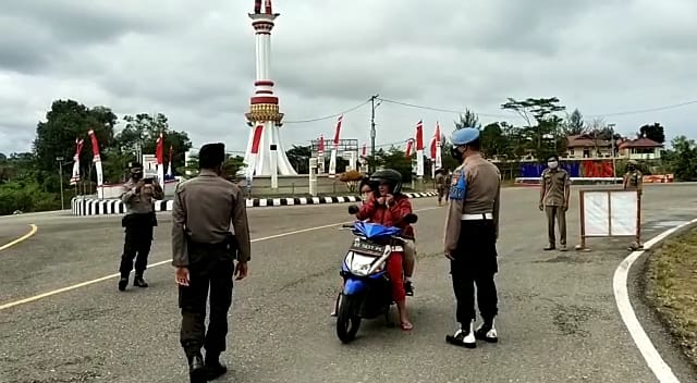 Tidak Pakai Masker Belasan Pengendara Terjaring Razia