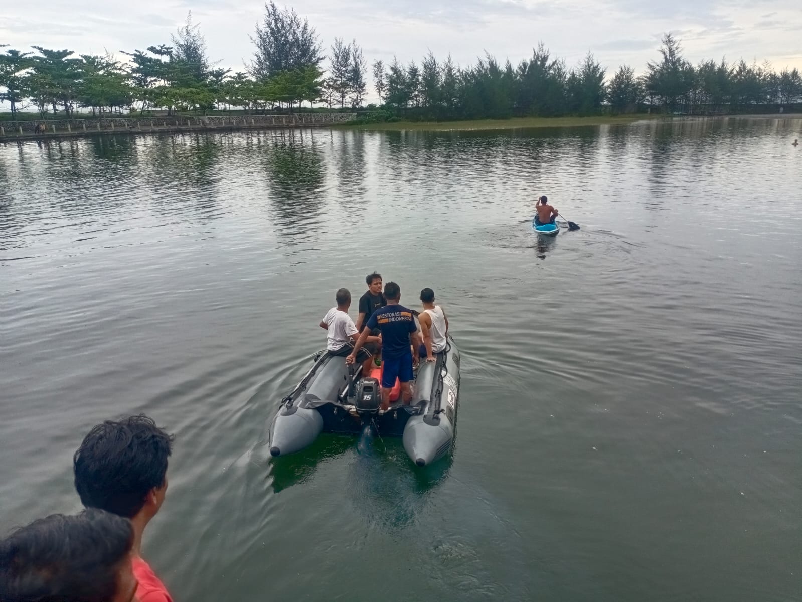 Mandi di Tapak Paderi, Warga Sawah Lebar Tenggelam