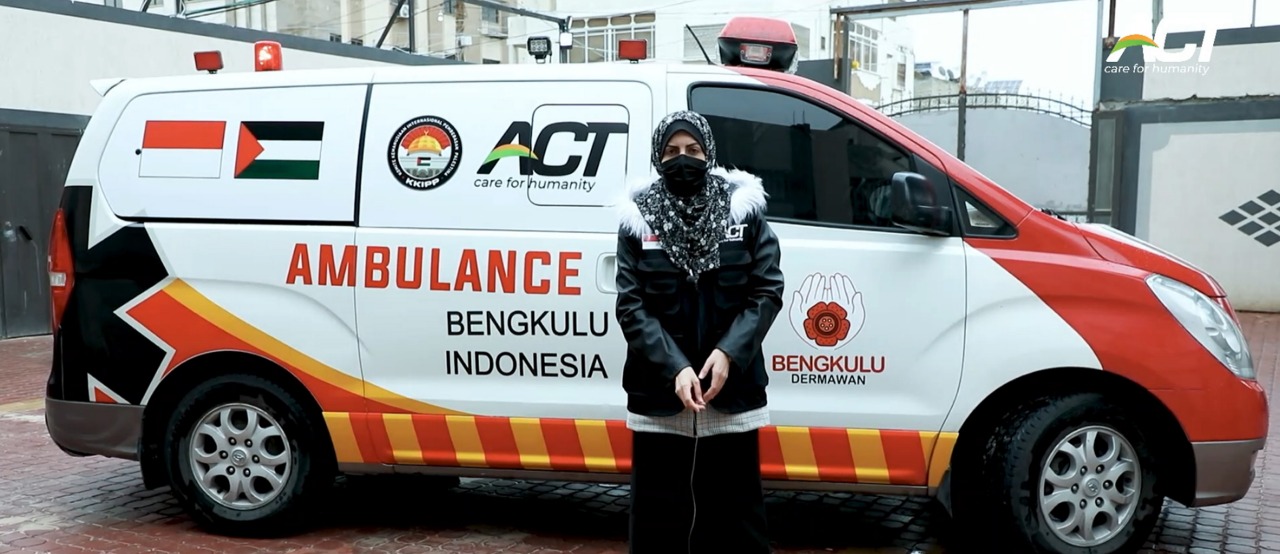Ambulans Pemberian warga Bengkulu untuk Palestina. 