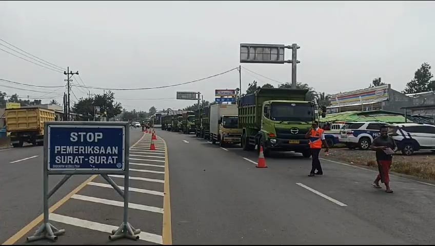 Razia Gabungan, Puluhan Kendaraan Angkutan Terjaring di Bengkulu Tengah