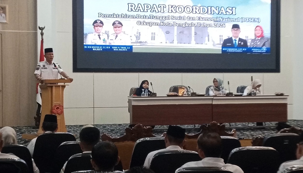 Pastikan Bantuan Tepat Sasaran, Pemkot Bengkulu Gelar Rakor Pemutakhiran DTSEN 2026