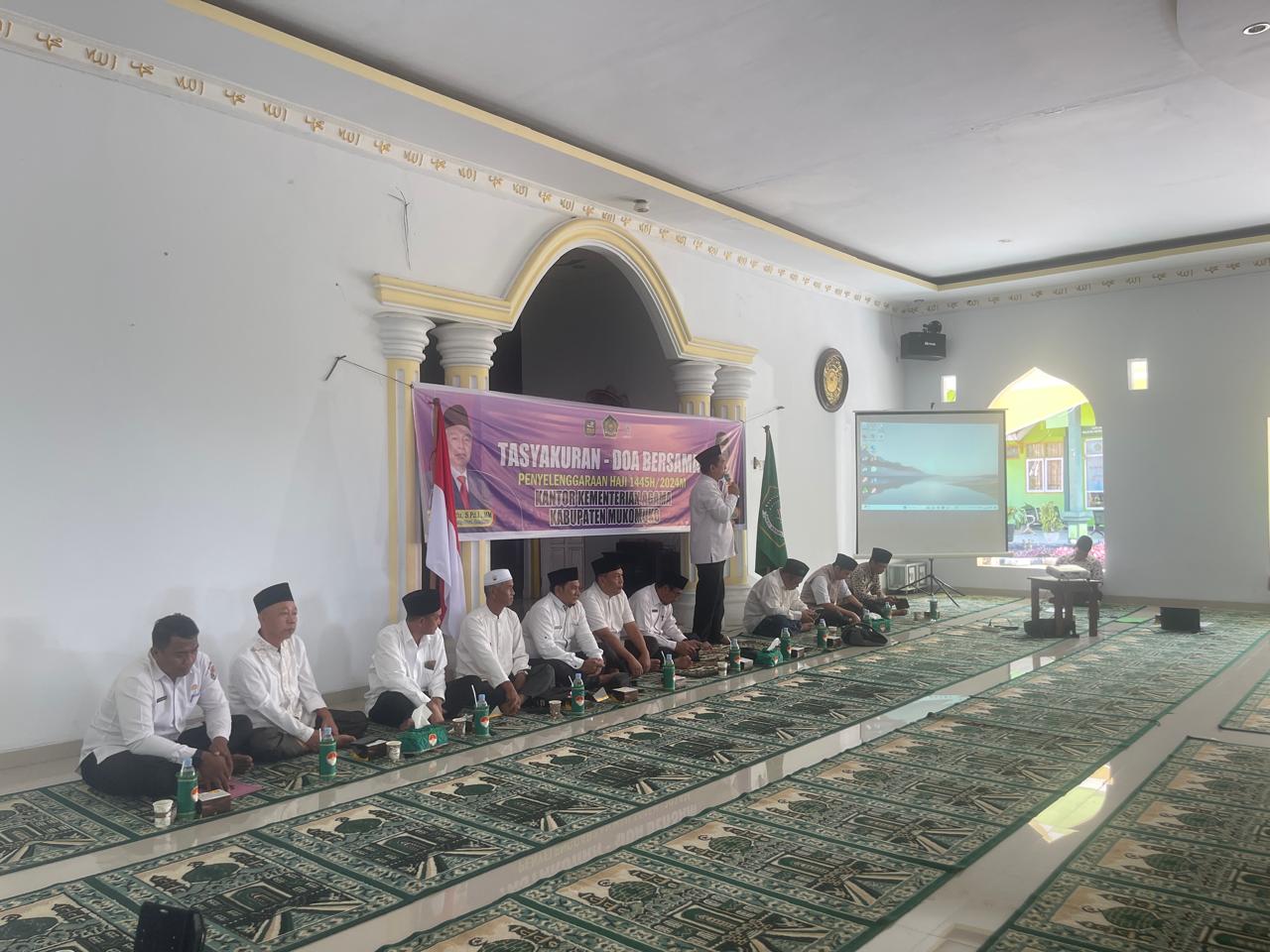 Penyelenggaraan Ibadah Haji 2024 Sukses, Kanwil Kemenag Mukomuko Gelar Doa Bersama