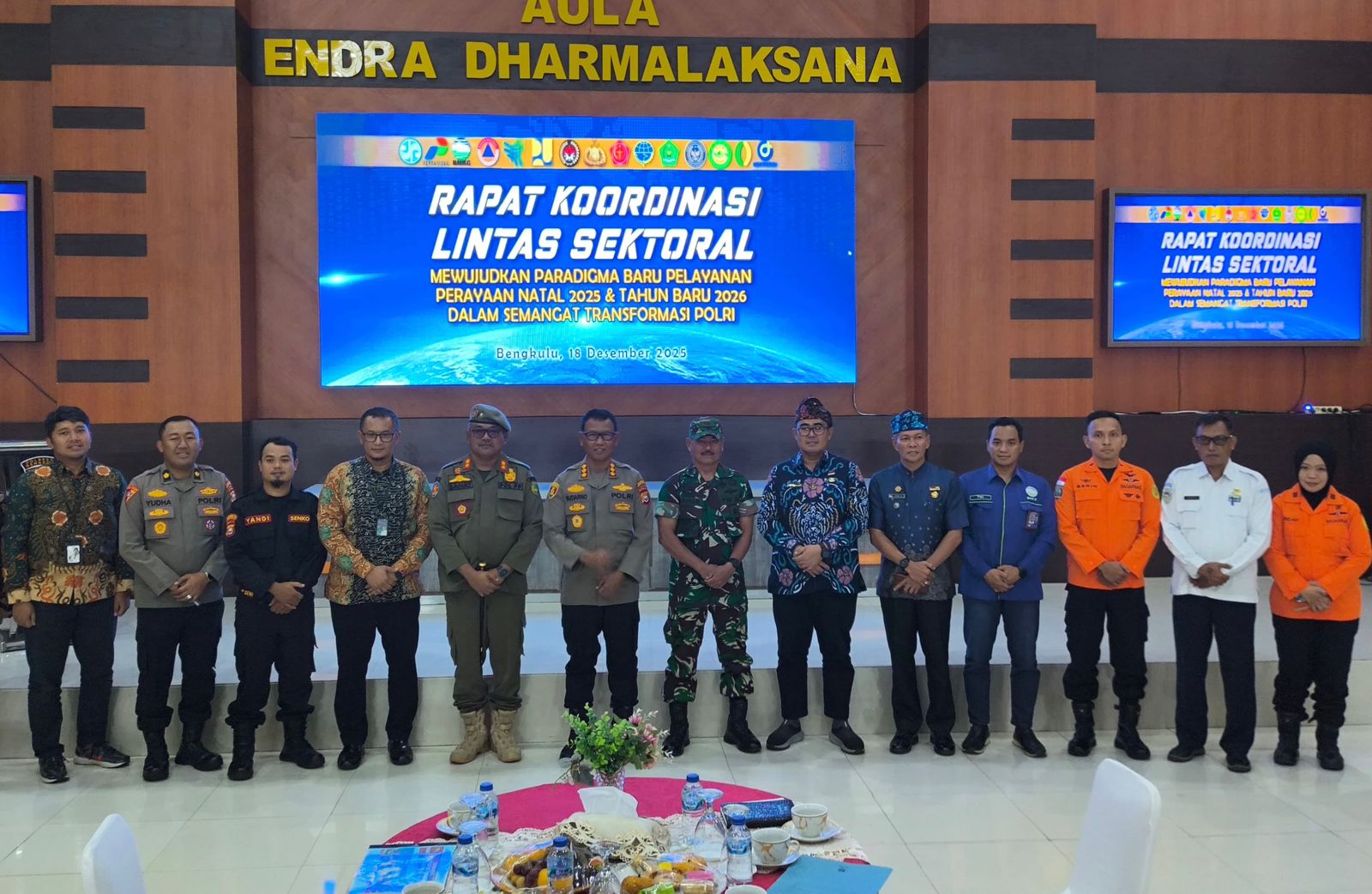 Polresta Bengkulu Gelar Rakor Lintas Sektoral, Siapkan 4 Pos Pengamanan untuk Natal dan Tahun Baru