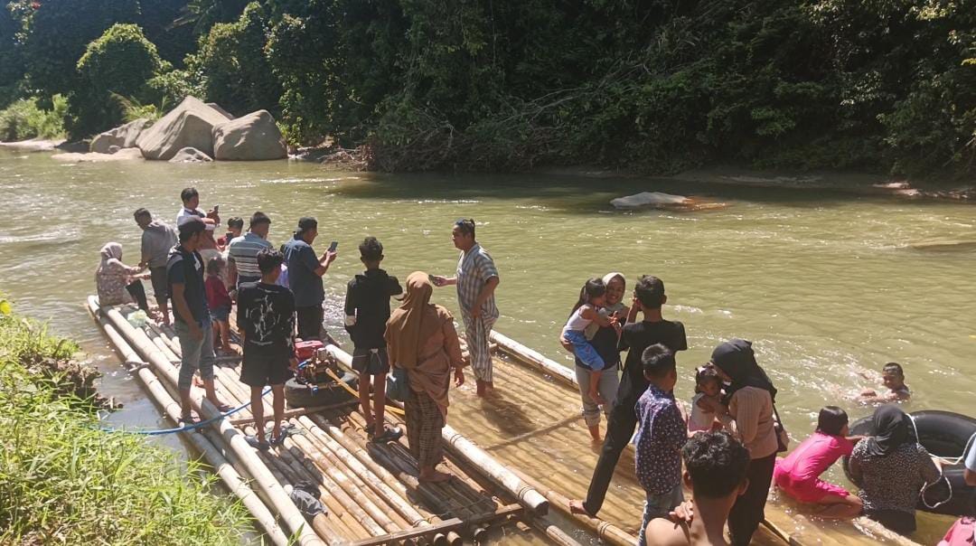 Ikan Larangan Taba Lubuk Puding Ramai Dikunjungi Saat Lebaran, Jadi Wisata Alam Paling Favorit