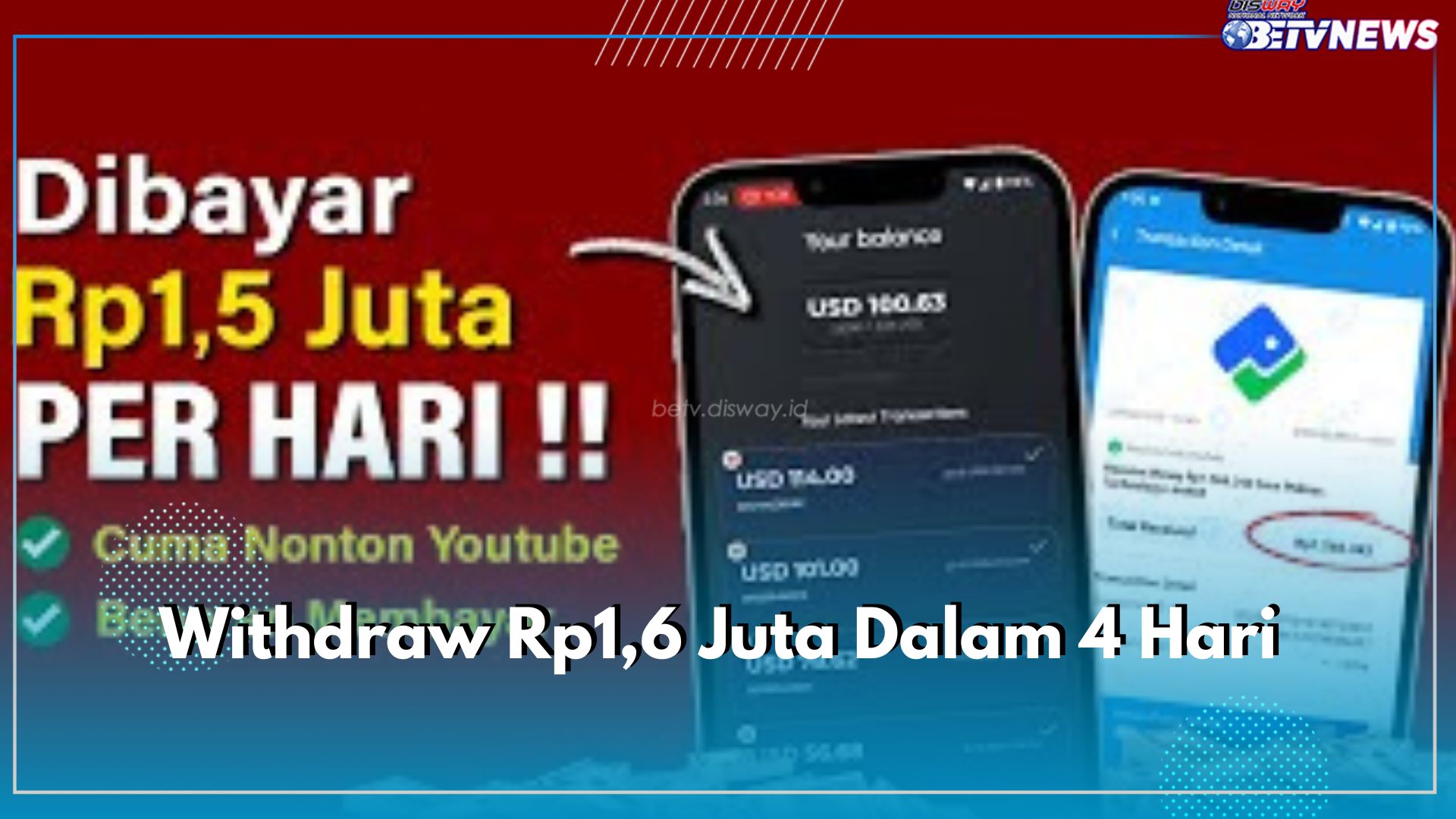 Withdraw Rp1,6 Juta Dalam 4 Hari, Modal Hp dan Kuota Internet, Mainkan Aplikasi Penghasil Uang 2025 Ini