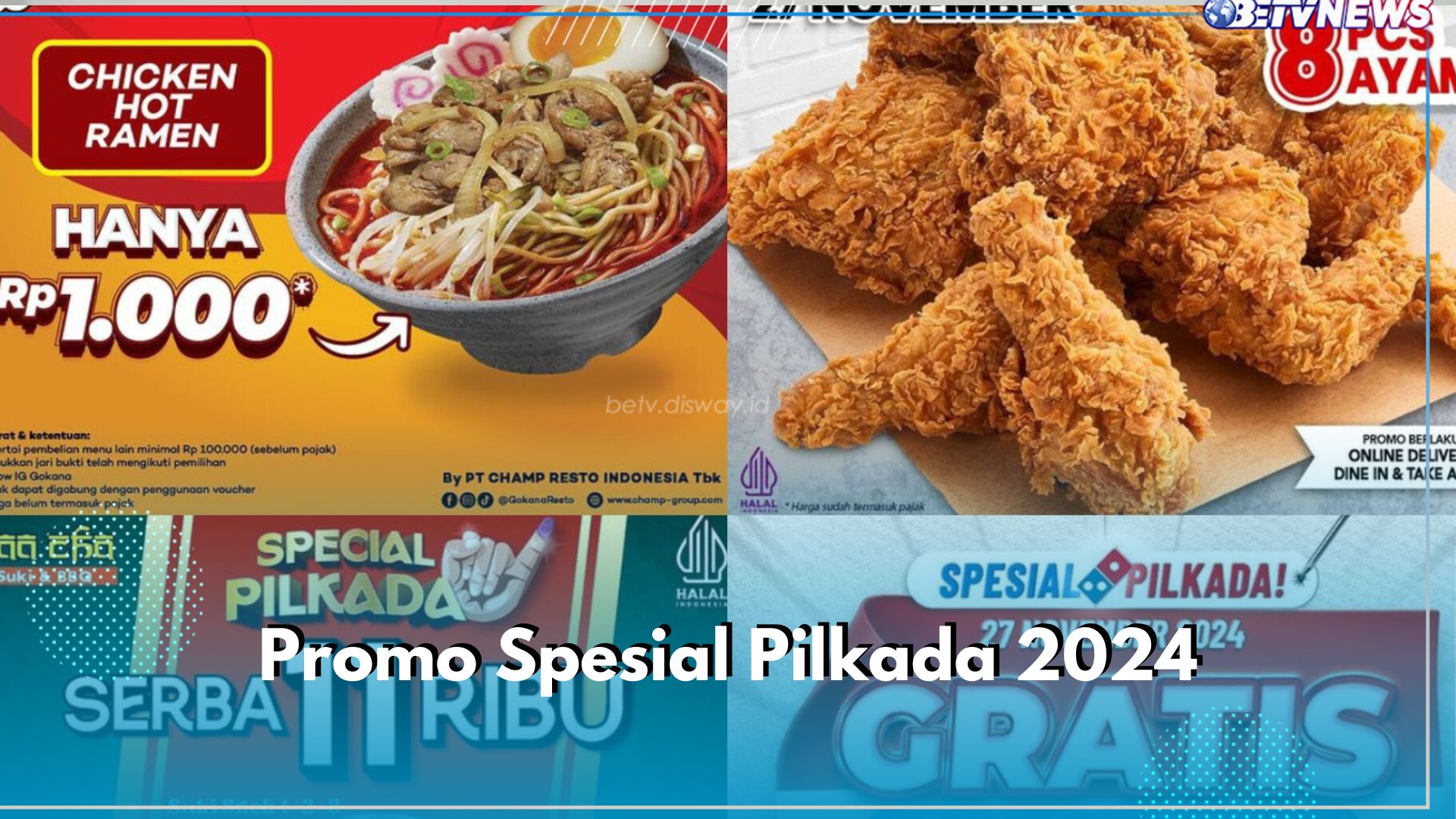 Yuk Berburu Promo Spesial Pilkada 2024, Ada Richeese hingga JCO,  Jangan Sampai Ketinggalan!