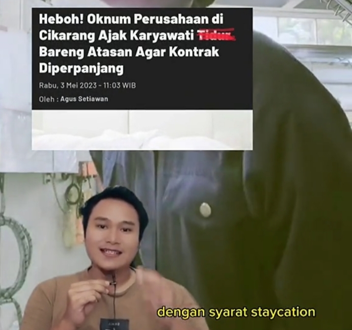 Viral!! Isu Syarat 'Bobo Bareng Atasan' Untuk Perpanjang Kontrak Karyawati Pabrik di Cikarang 