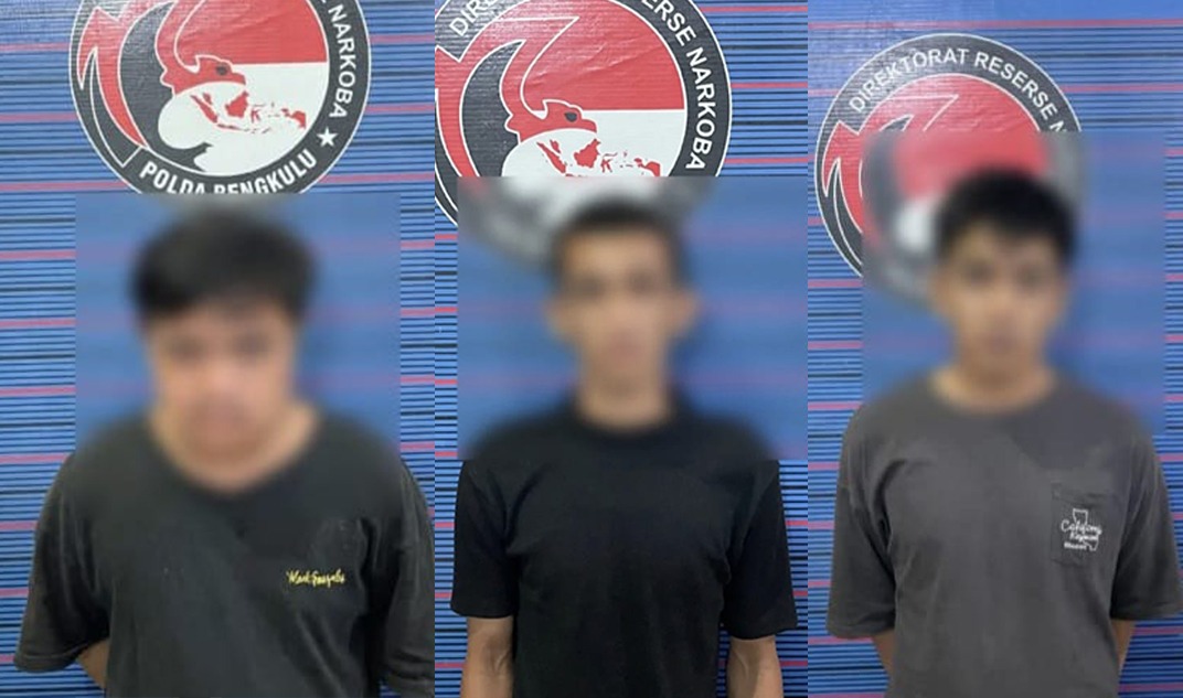 Polda Bengkulu Ringkus 3 Tersangka Kasus Narkkotika