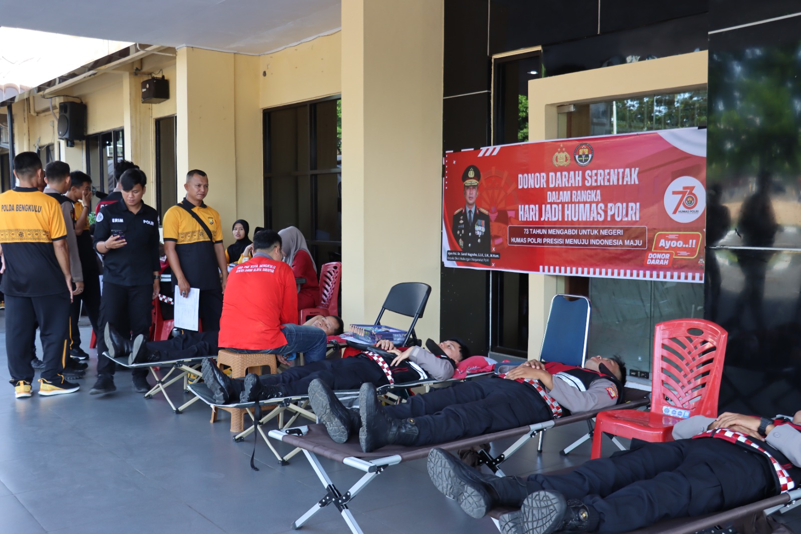 Peringati Hari Jadi Humas Polri ke-73, Polresta Bengkulu Gelar Donor Darah