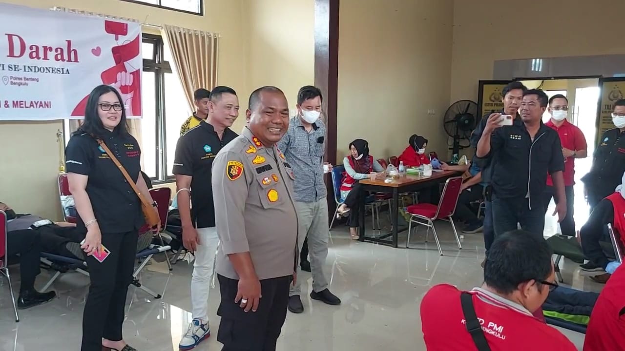 Polres Benteng dan PSMTI Gelar Donor Darah 