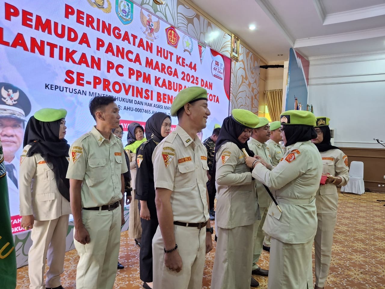 5 Pimpinan Cabang Pemuda Panca Marga Kabupaten dan Kota Bengkulu Dilantik