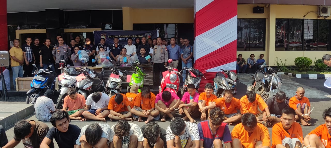 42 Tersangka Terjaring Ops Musang Nala, Bravo untuk Polresta Bengkulu