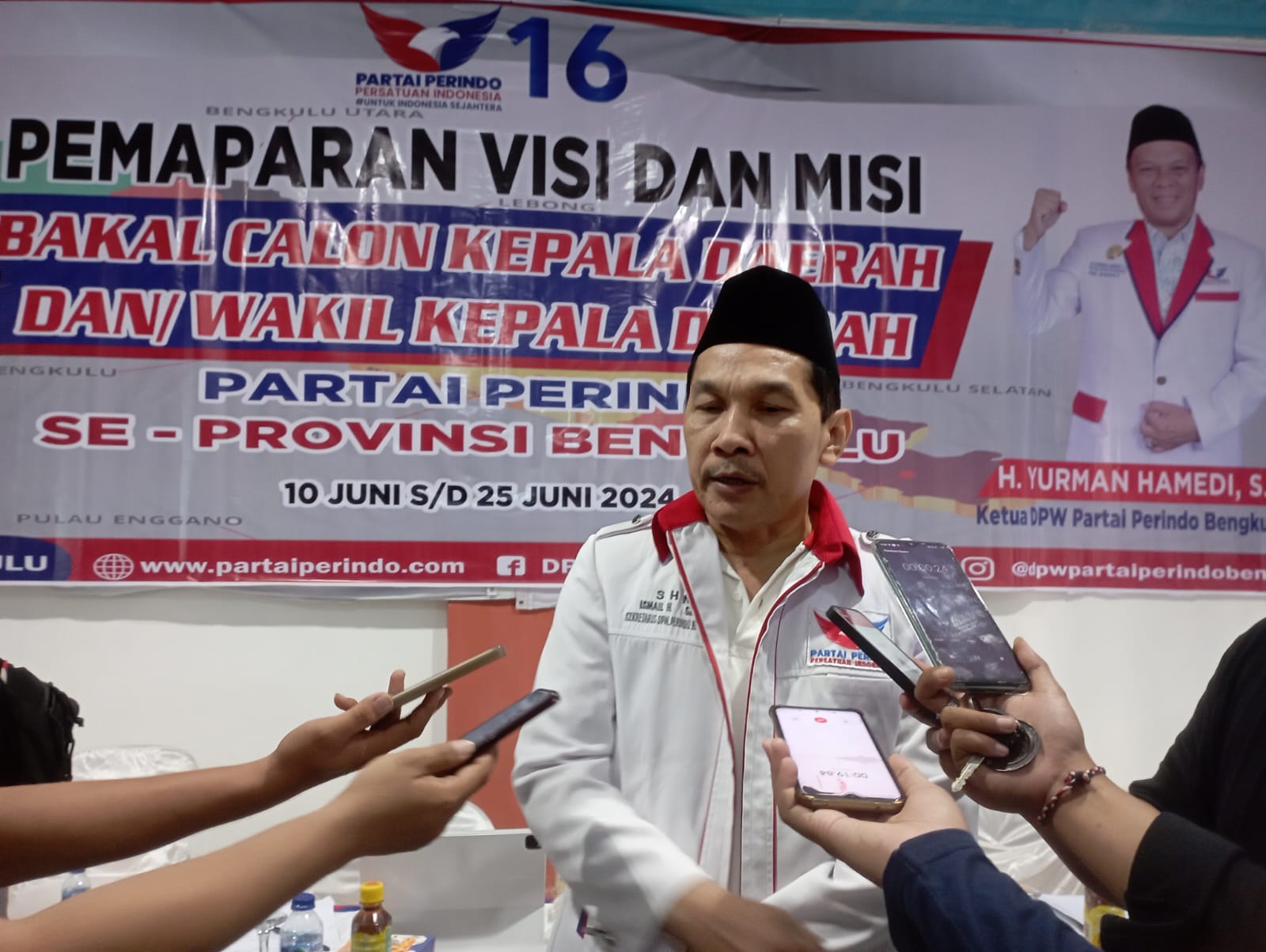 Partai Perindo Usung Nata-Hafis di Pilkada Kabupaten Kepahiang 2024